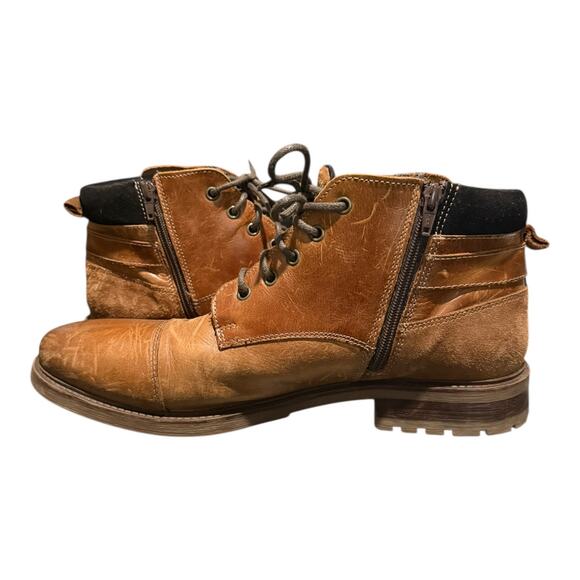 Franco Fortini Men’s Easton Leather Ankle Lace Up Boots Shoes Size 13 Brown main image 4